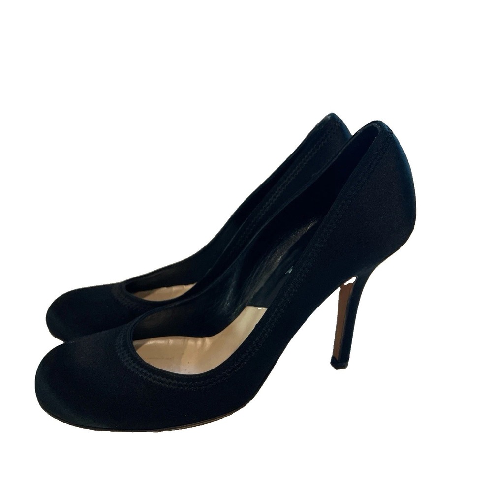 Women's Dior Black Y2K  Satin Ballerina Style Heels